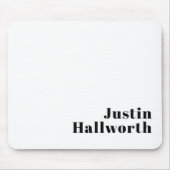 Retro Modern Minimal Name oder Geschäftsvorlage Mousepad (Vorne)