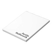Retro Modern Minimal Name oder Geschäftsvorlage Notizblock (Rotiert)