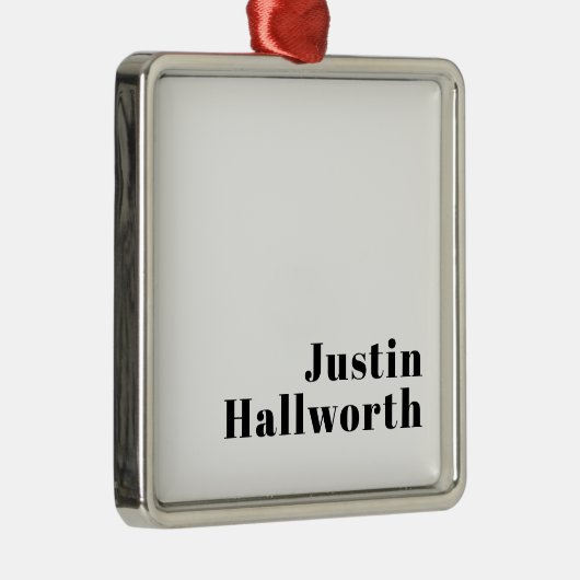 Retro Modern Minimal Name oder Geschäftsvorlage Ornament Aus Metall (Rechts)