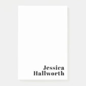 Retro Modern Minimal Name oder Geschäftsvorlage Post-it Klebezettel (Vorderseite)