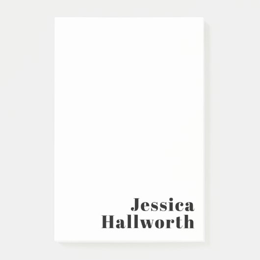 Retro Modern Minimal Name oder Geschäftsvorlage Post-it Klebezettel (Vorderseite)