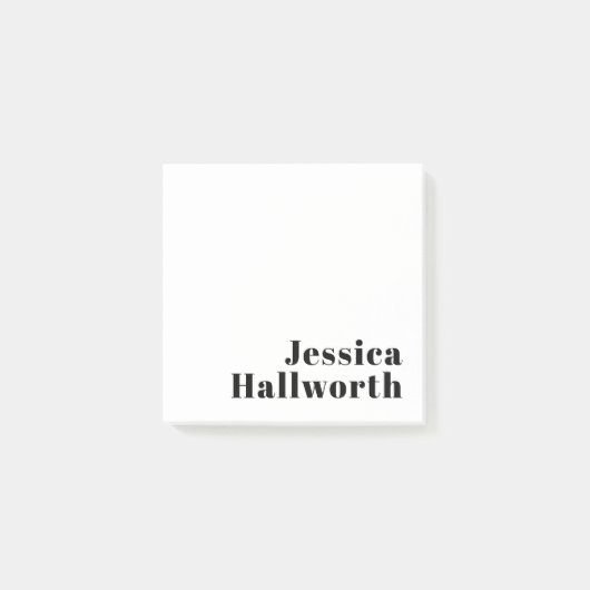 Retro Modern Minimal Name oder Geschäftsvorlage Post-it Klebezettel (Vorderseite)