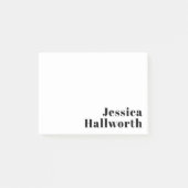 Retro Modern Minimal Name oder Geschäftsvorlage Post-it Klebezettel (Vorderseite)