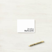 Retro Modern Minimal Name oder Geschäftsvorlage Post-it Klebezettel (Auf Schreibtisch)