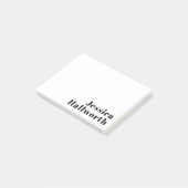 Retro Modern Minimal Name oder Geschäftsvorlage Post-it Klebezettel (angewinkelt)