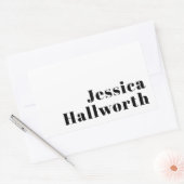 Retro Modern Minimal Name oder Geschäftsvorlage Rechteckiger Aufkleber (Umschlag)