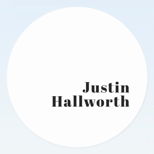 Retro Modern Minimal Name oder Geschäftsvorlage Runder Aufkleber