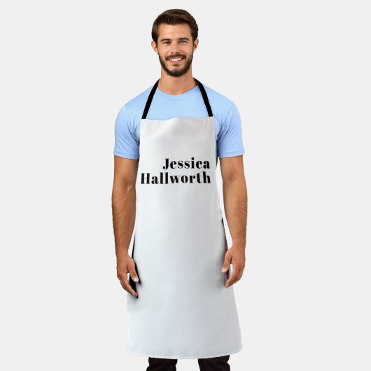 Retro Modern Minimal Name oder Geschäftsvorlage Schürze (Getragen)