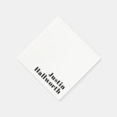 Retro Modern Minimal Name oder Geschäftsvorlage Serviette (Ecke)