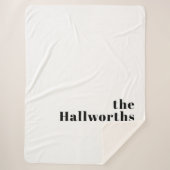 Retro Modern Minimal Name oder Geschäftsvorlage Sherpadecke (Vorderseite)