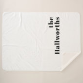 Retro Modern Minimal Name oder Geschäftsvorlage Sherpadecke (Vorderseite (Horizontal))