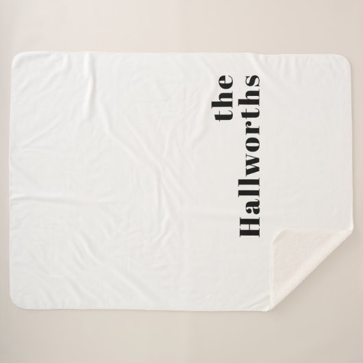 Retro Modern Minimal Name oder Geschäftsvorlage Sherpadecke (Vorderseite (Horizontal))