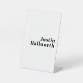 Retro Modern Minimal Name oder Geschäftsvorlage Sockelschild (Vorderseite)