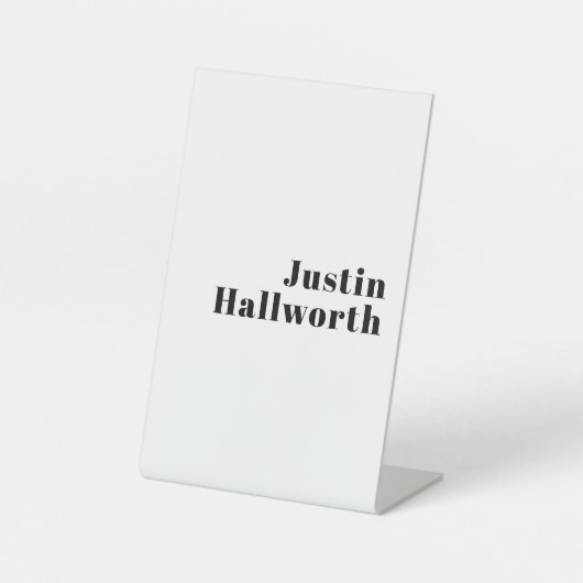 Retro Modern Minimal Name oder Geschäftsvorlage Sockelschild (Vorderseite)