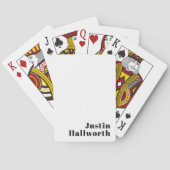 Retro Modern Minimal Name oder Geschäftsvorlage Spielkarten (Rückseite)