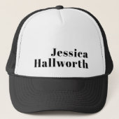 Retro Modern Minimal Name oder Geschäftsvorlage Truckerkappe (Vorderseite)