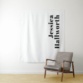 Retro Modern Minimal Name oder Geschäftsvorlage Wandteppich (Beispiel)