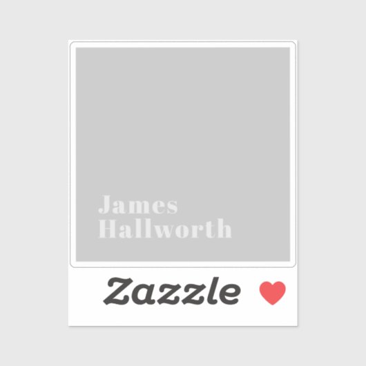 Retro Modern Minimalistischer Name (oder anderer T Aufkleber (Blatt)