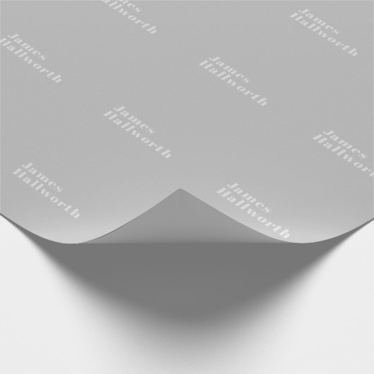 Retro Modern Minimalistischer Name (oder anderer T Geschenkpapier (Ecke)