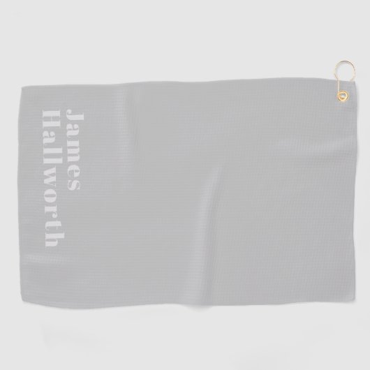 Retro Modern Minimalistischer Name (oder anderer T Golfhandtuch (Horizontal)