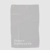 Retro Modern Minimalistischer Name (oder anderer T Golfhandtuch (Vorderseite)