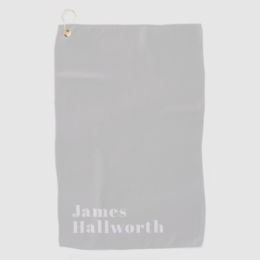 Retro Modern Minimalistischer Name (oder anderer T Golfhandtuch (Vorderseite)