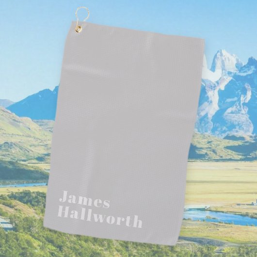 Retro Modern Minimalistischer Name (oder anderer T Golfhandtuch