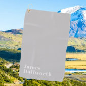 Retro Modern Minimalistischer Name (oder anderer T Golfhandtuch