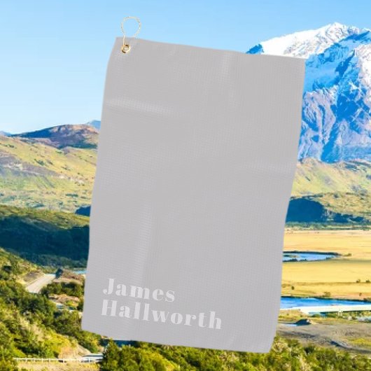 Retro Modern Minimalistischer Name (oder anderer T Golfhandtuch