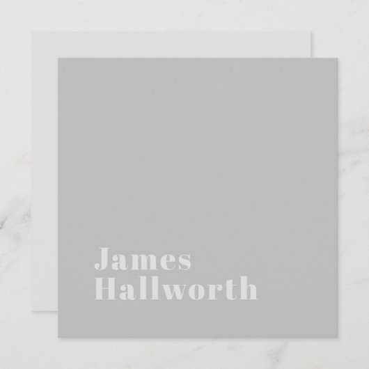 Retro Modern Minimalistischer Name (oder anderer T Mitteilungskarte (Vorne/Hinten)