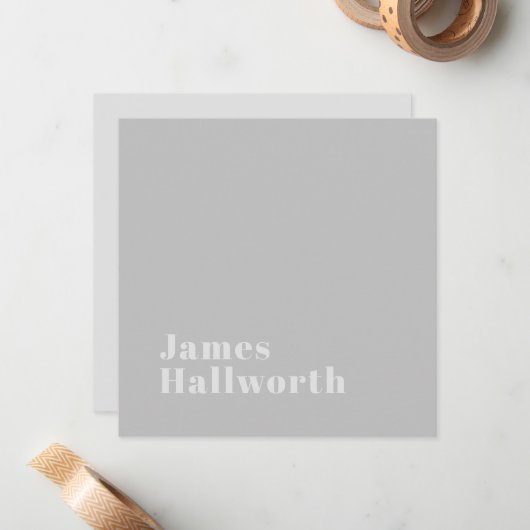 Retro Modern Minimalistischer Name (oder anderer T Mitteilungskarte (Vorderseite/Rückseite Beispiel)