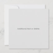 Retro Modern Minimalistischer Name (oder anderer T Mitteilungskarte (Rückseite)