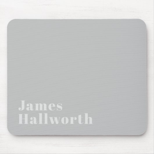 Retro Modern Minimalistischer Name (oder anderer T Mousepad (Vorne)