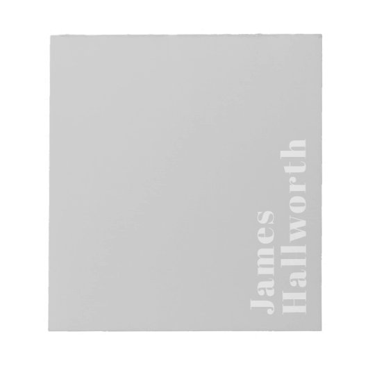 Retro Modern Minimalistischer Name (oder anderer T Notizblock (Vorderseite)