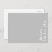 Retro Modern Minimalistischer Name (oder anderer T Postkarte (Vorne/Hinten)