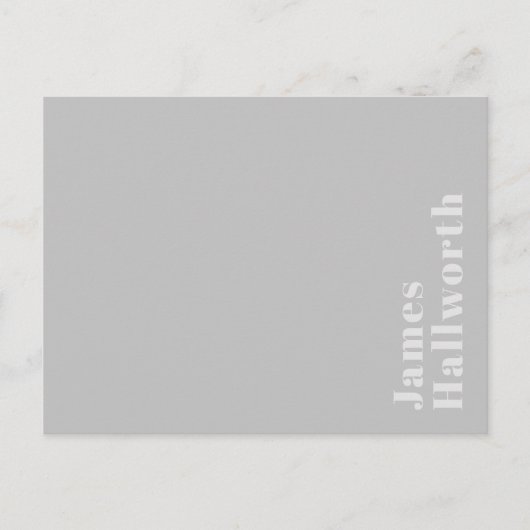 Retro Modern Minimalistischer Name (oder anderer T Postkarte (Vorderseite)