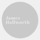 Retro Modern Minimalistischer Name (oder anderer T Runder Aufkleber (Vorderseite)