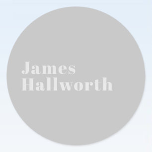 Retro Modern Minimalistischer Name (oder anderer T Runder Aufkleber