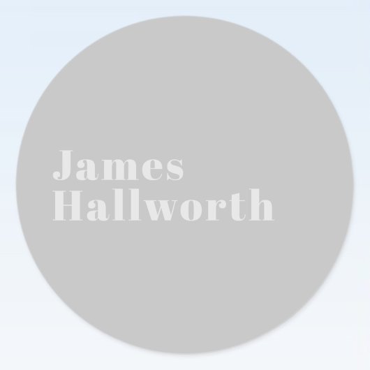 Retro Modern Minimalistischer Name (oder anderer T Runder Aufkleber