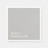 Retro Modern Minimalistischer Name (oder anderer T Serviette (Vorderseite)