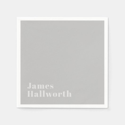 Retro Modern Minimalistischer Name (oder anderer T Serviette (Vorderseite)
