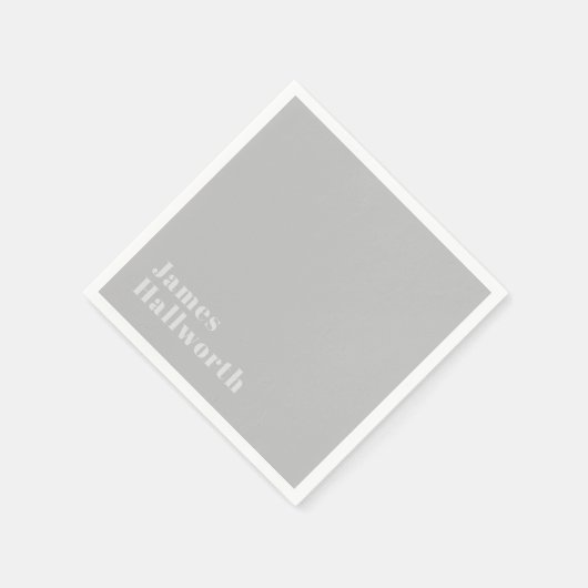 Retro Modern Minimalistischer Name (oder anderer T Serviette (Ecke)