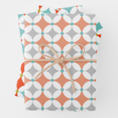 Retro Modern Mitte Jahrhunderts Geo Formen Muster  Geschenkpapier Set (Beispiel)
