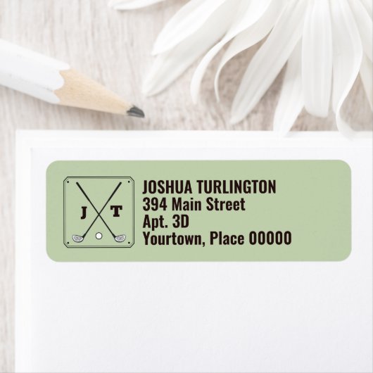 Retro Modern Monogram Golf (Insitu)