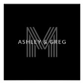 Retro Modern Name/s Editable Monogramm Schwarz & G Poster (Vorderseite)