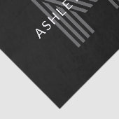 Retro Modern Name/s Editable Monogramm Schwarz & G Seidenpapier (Ausschnitt)