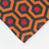 Retro Modern Orange Red Brown Hexagon Muster Fleecedecke (Ecke)