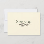 Retro Modern Pastel Ivory Funky Wedding RSVP (Rückseite)