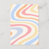 Retro Modern Pastel Wedding Details Begleitkarte (Rückseite)