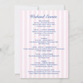 Retro Modern Pink & Blue Bachelorette Weekend Einladung (Rückseite)